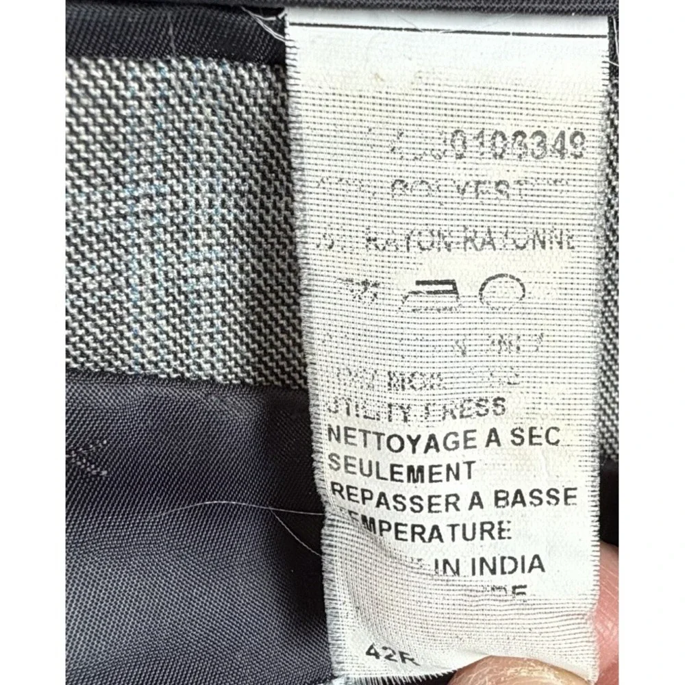 Michael Kors Mens Sz 42R Modern Fit Wool Blend Plaid Suit Jacket Light Grey Blue